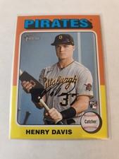 2024 Topps Heritage Baseball 415 Henry Davis RC Pittsburgh Pirates Rookie Card. rookie card picture