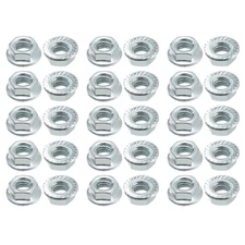 5/16-18 Hex Sawed Flange Carbon Steel Locking Nuts 30pcs