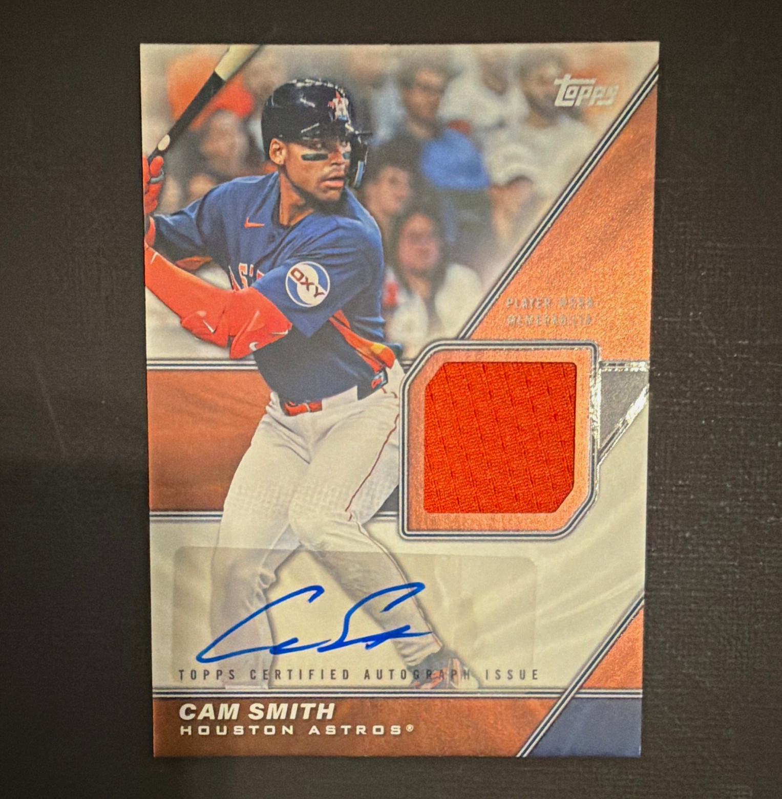 2026 Topps Update Cam Smith Player Worn Patch,  Auto Patch /99 MLMU-CSM game 