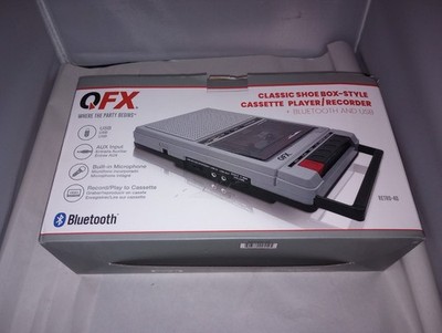 Retro-40 Shoebox Cassette Tape Player/Recorder, Bluetooth, USB