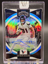 2025 Panini Honors Jayden Higgins Rookie Prizm Autograph #42/20 Houston Texans