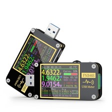USB Power Meter, Tester 4-24V 0-6.5A Voltmeter Ammeter with black