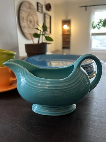 Fiesta Ware Gravy Boat Turquoise Blue