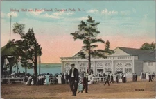 Dining Hall And Band Stand Crescent Park Rhode Island RI 1915 Postcard