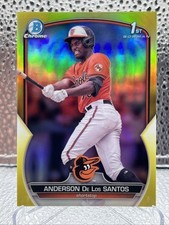 Anderson De Los Santos 2023 Bowman Chrome 1st Yellow Refractor /75 #BCP-207
