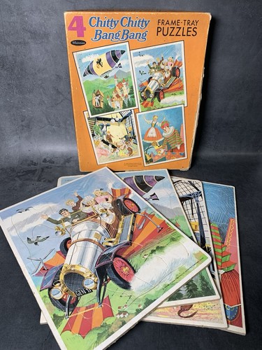 1968 Chitty Chitty Bang Bang - Set of 4 Whitman Frame Tray Puzzles