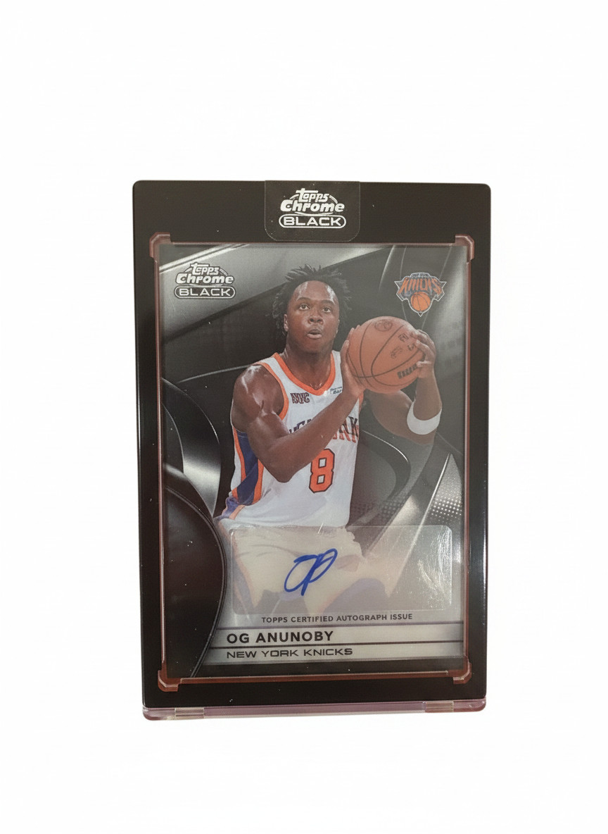 2025-26 OG Anunoby Topps Chrome Black Autograph #AU-OA AUTO