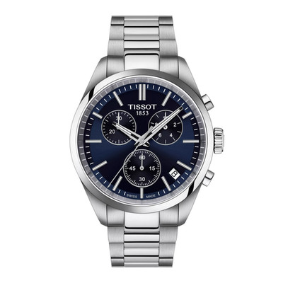 *BRAND NEW* Tissot PR 100 Chrono Blue Dial Stainless Men's Watch T1504171104100