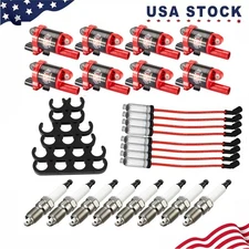 8 Red Ignition Coil+Spark Plug+Wire Set For Chevy Silverado 1500 GMC Tahoe UF742