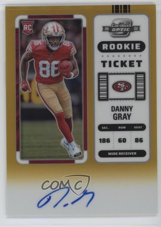 Danny Gray Panini Contenders Optic #112 Variation-Autograph-Gold
