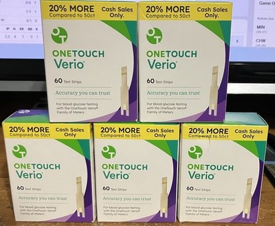 300 One Touch Verio Test Strips~Exp~5/27~7/27~$78~($26/Per 100!)~Free Ship