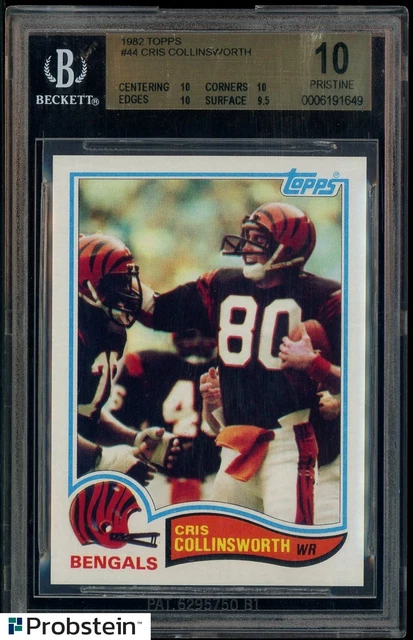 1982 Topps Football #44 Cris Collinsworth Bengals RC Rookie BGS 10 PRISTINE