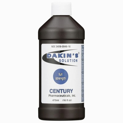 Dakin's Solution Full Strength Sodium Hypochlorite 0.5% Wound Cleanser 16 Ounce