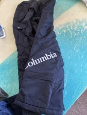 $110 COLUMBIA Bugaboo Omni-tech Black Snowboarding Pants Logo Youth L 14-16