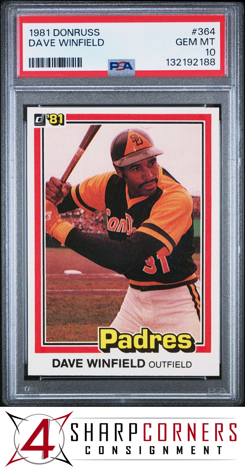1981 DONRUSS #364 DAVE WINFIELD PADRES HOF PSA 10