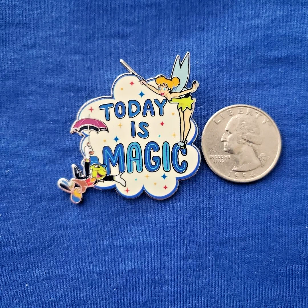 DISNEY PIN TODAY IS MAGIC TINKER BELL JIMINY CRICKET