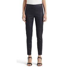 Lauren Ralph Lauren Women Lamb Leather Ankle Skinny Pants Navy Size 12