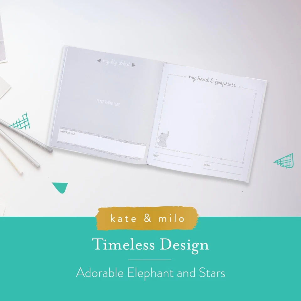 Diario de memoria para bebé de primer año, recuerdo de género neutro, hito para bebé... Foto 2 de 4