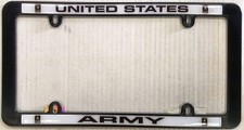 Army Black Plastic License Plate Frame Tag Cover United States Military Army Black Plastic License Plate Frame Tag Cover United States Military