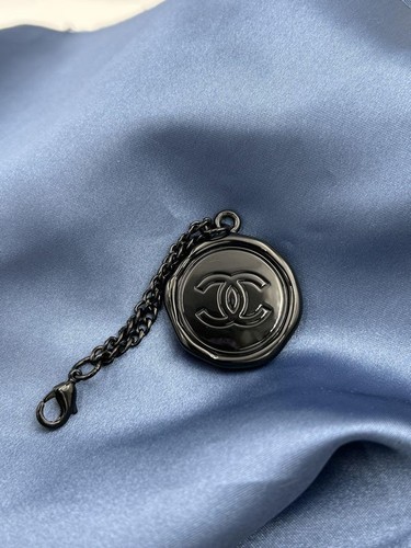 CHANEL Black Coco Mark Keychain Charm Versatile Necklace Option - Picture 2 of 12