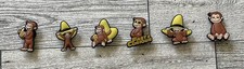 Set of 6 Curious George Monkey charms compatible with crocs