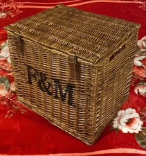 Large Fortnum and Mason F&M Wicker Hamper 12 Bottle Wine Basket