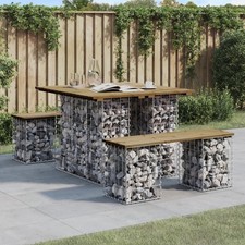 Garden Table Gabion Design Impregnated Wood Pine