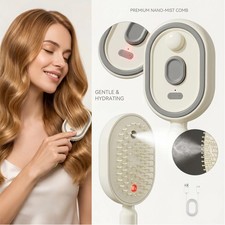 Electric Steam Hair Straightener Brush Rechargeable Anti Frizz Detangling USA