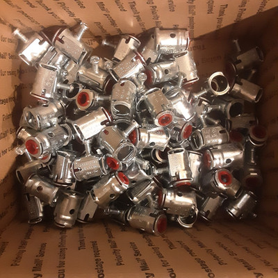 LOT OF 83 ETP SPEED-LOCK AMC-50 1/2'' STEEL BOX CONNECTORS NEW OLD STOCK