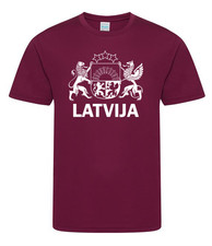 Kinder T-Shirt, Lettland T-Shirt, Wappen Lett...