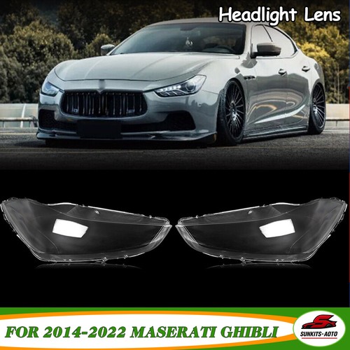 Front Headlamp Headlight Lens Cover Clear Shell For 2014-21 22 Maserati Ghibli - Picture 1 of 15