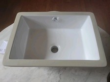 17"x 12" H-LUF1812 Rectangle Ceramic Undermount Bathroom Or Garden Sink White 