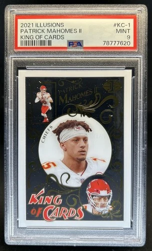 2021 Panini Illusions Patrick Mahomes II King of Cards #KC-1 Chiefs PSA 9