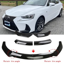 Add-on Front Bumper Lip Spoiler Splitter Diffuser Gloss Black For Lexus IS 300 F