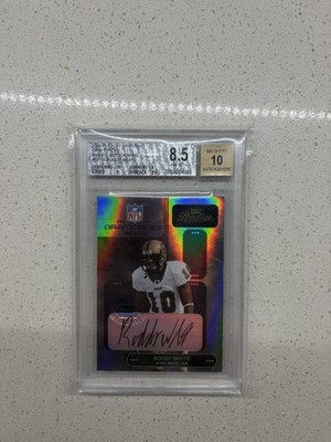 2005 Playoff Prestige Draft Picks Roddy White Auto /50 BGS 8.5 Auto 10 #DP10