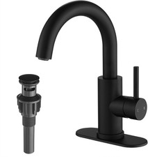 Bar Sink Faucet Matte Black Modern One Hole Bathroom Kitchen Faucets  360 