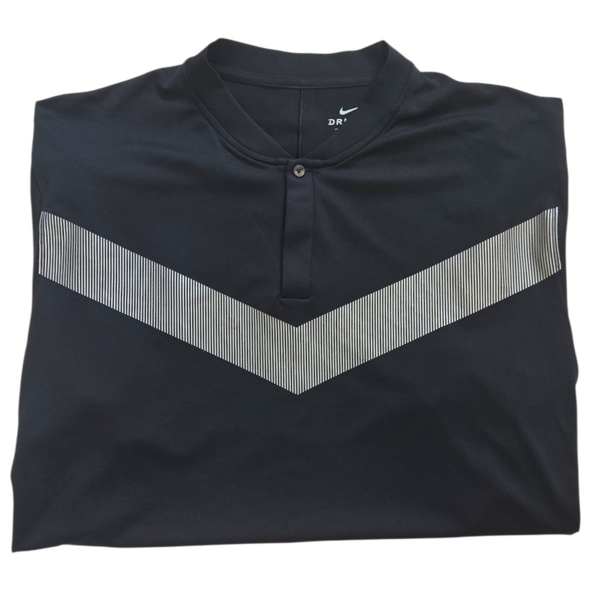 Tiger Woods Vapor Dri Fit Men s Golf Polo Shirt Blade Collar Black