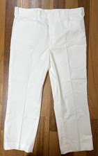 Mesquite Western Slacks White Pearl Snap Pants Mens 37 Vintage