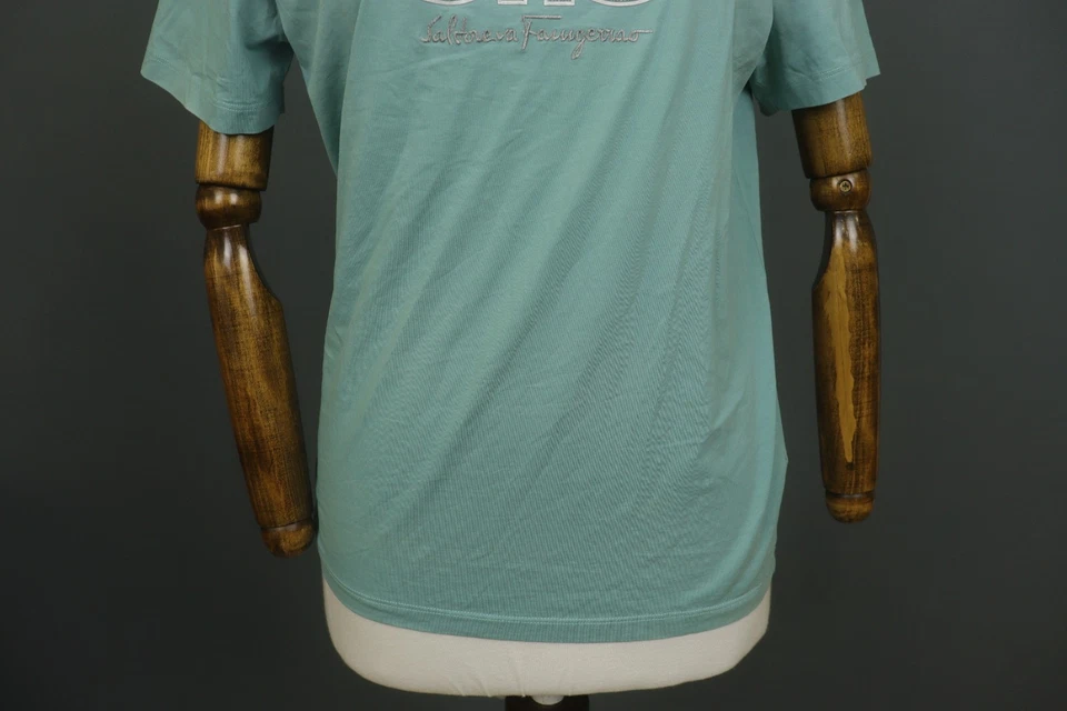 Camiseta Pullover Ittierre Salvatore Ferragamo Verde Algodón Elástico Cuello Redondo Foto 3 de 4