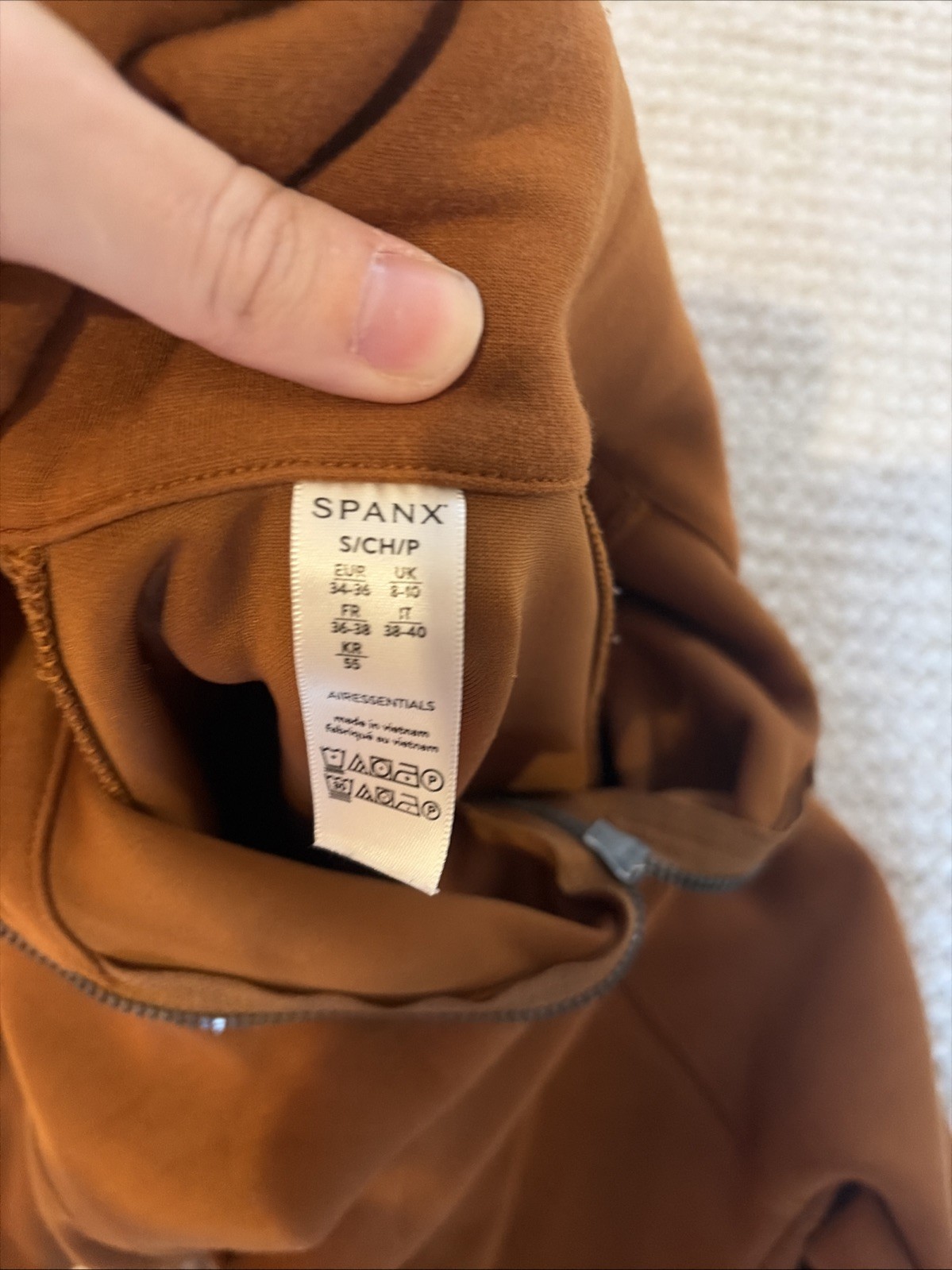 Spanx Air Essentials Half Zip Small Buttercup Bro… - image 6