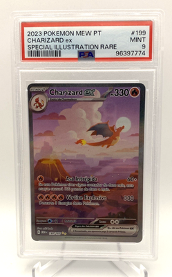 PORTUGESE Charizard EX 199/165 SIR Pokemon SV 151 PSA 9 MINT