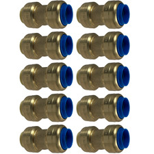 10 Pack XFITTING 1/2" Push Fit x 1/2" PB (Polybutylene) Conversion Coupling