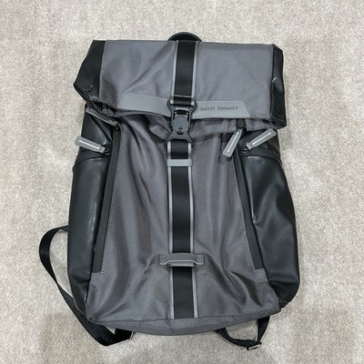 Nayo Smart Herman Half Roll Top Gray & Black Travel Water Resistant Backpack