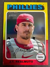 2024 Topps Heritage Chrome J.T. Realmuto #159 Chrome Refractor serial /699