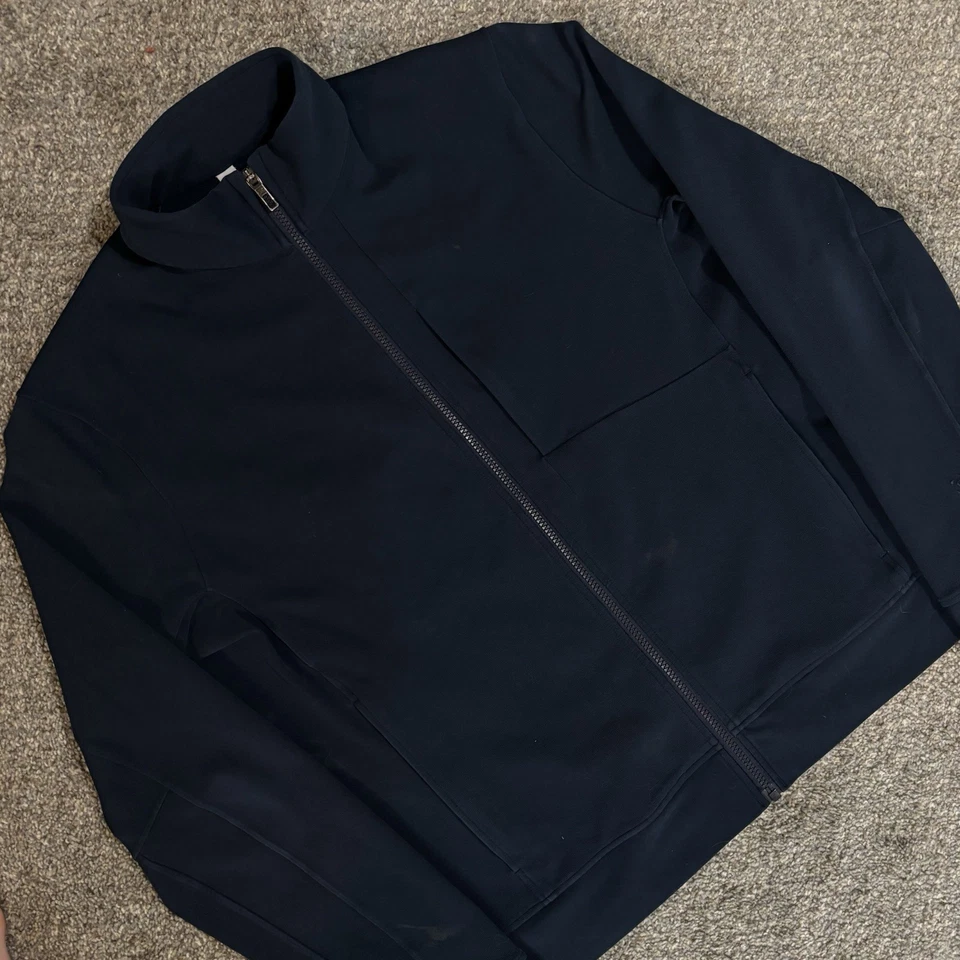 Lululemon Sojourn Jacket Blue Athleisure Full Zip Performance Preppy Mens Size L - Image 2 of 4