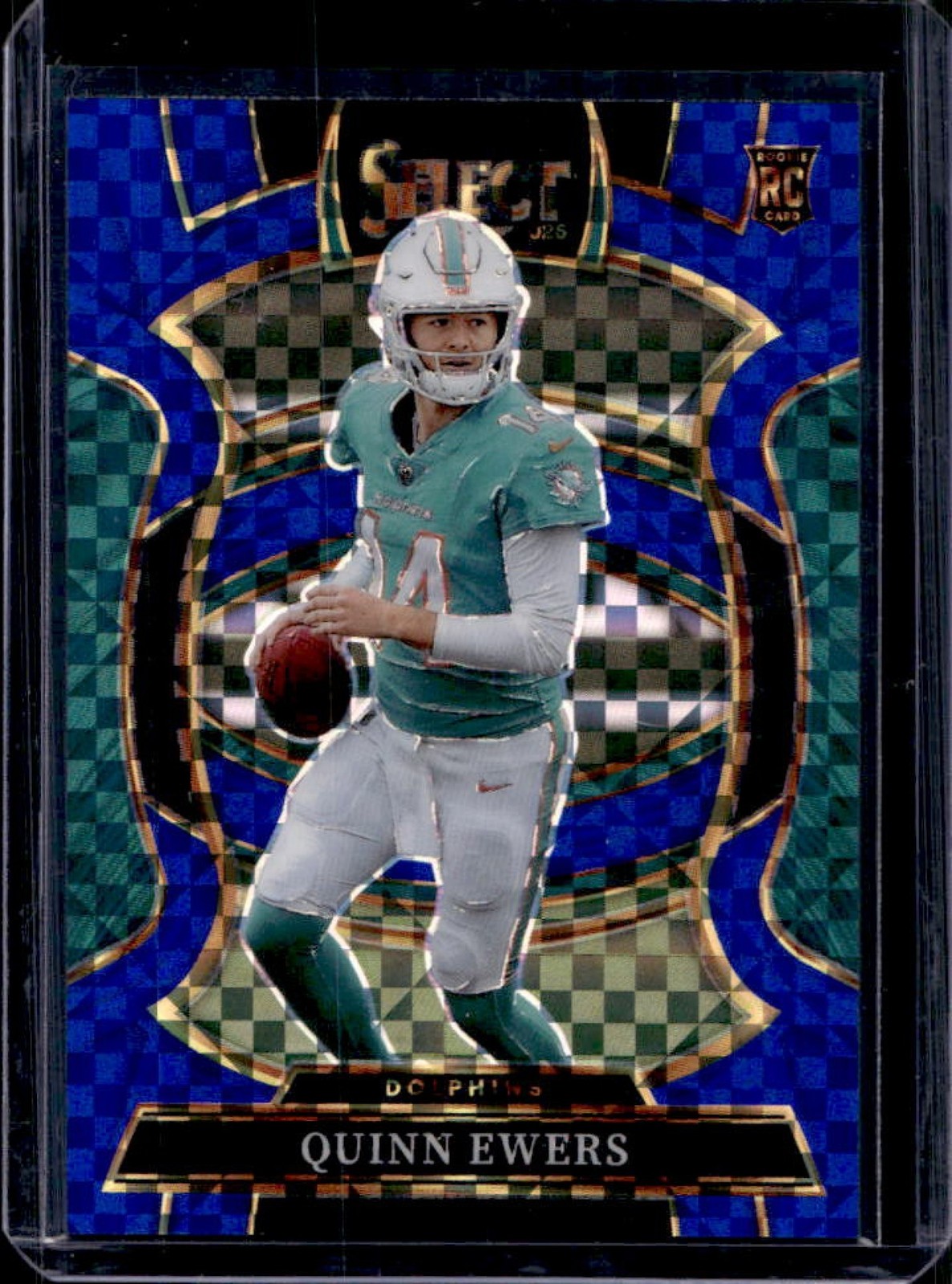 2025 Panini Select Quinn Ewers Concourse RC Blue Prizm Rookie #/249 Dolphins