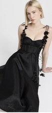 NWT Zimmermann Natura Corset Midi Dress Black Petals Small US 6, Zimmermann 1