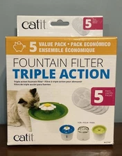 Catit Senses Flower Fountain Triple Action Drinking Water Filters Value 4 Pack