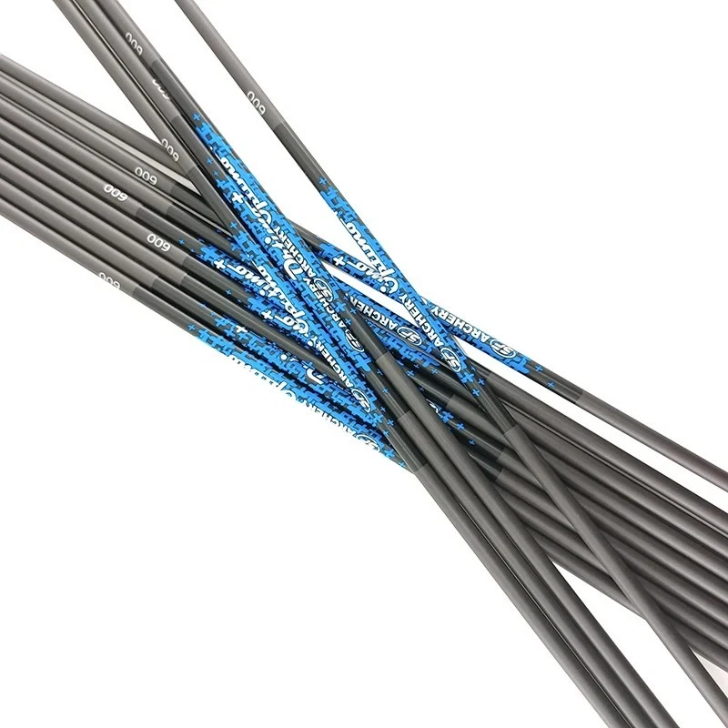 12pcs Archery Pure Carbon Arrow Shaft ID4.2mm Spine500-1000 Bow Hunting Shooting - Imagem 3 de 4
