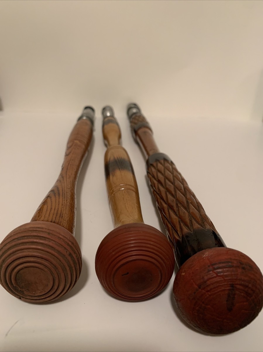 3-Fishing Rods Antique Wood Handle Metal Top Vintage Lot Of 3 Gliebe Great  Shape | eBay